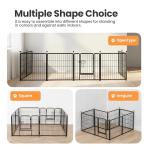 Simple Deluxe Dog Playpen Outdoor Indoor, 24 Inch 8 Panels Dog Fence for Small Dogs Puppy, Perfect Dog Pen for Camping, Yard, RV, Garden Fence, Black