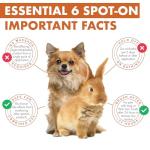 Dermoscent Essential 6 spot-on - Dog Skin Care for Dandruff & Allergy Relief with Vitamin E Oil - Anti Itch for Dogs - Dog & Small Mammals 0-10 kg - 4 Pipettes of 0.6 ml