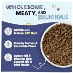 Pawstruck Air Dried Dog Food with Real Beef, Grain-Free, Made in USA, Non-GMO & Vet Recommended, High Protein Limited Ingredient Full-Feed for All Breeds & Ages, 2lb Bag