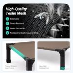 Niubya Elevated Outdoor Dog Bed, Cooling Elevated Pet Cot, Steel-Framed and Non-Slip Feet, Raised Dog Bed with Waterproof, Washable, Breathable Teslin Mesh, 35in