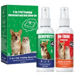Dog Potty Training Spray for Dogs & Puppies, No-Go Spray & Here Potty Training Spray, Puppy Potty Training Aid for Housebreaking, Safe Gentle Formula, Natural Indoor & Outdoor Use, 3.4Floz 2Pcs