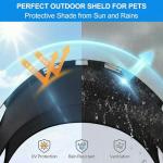 Elevated Dog Bed with Canopy Raised Pet Cot for Large Dogs, Outdoor Dog Cot with Removable Sun Shade Tent, Breathable Mesh Portable Dogs Cot for Camping, Beach, Backyard, Outdoor Use