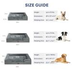 XL Orthopedic Dog Beds for Extra Large Dogs 44x32in, Waterproof Memory Foam Big Size Pet Bed with Sides, Comfort Thick Egg-Crate Foam, Dog Crate Pad & Couch Bed,Washable Cover & Non-Slip Bottom,Grey