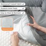XL Orthopedic Dog Beds for Extra Large Dogs 44x32in, Waterproof Memory Foam Big Size Pet Bed with Sides, Comfort Thick Egg-Crate Foam, Dog Crate Pad & Couch Bed,Washable Cover & Non-Slip Bottom,Grey