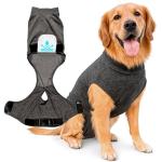 Dog Recovery Suit After Surgery – Generous Fit (See Size Guide) – Surgery Suit for Female Spay & Male Neuter with Washable Pads, Cone Alternative Body Suit for Comfortable Healing, Medium, Grey