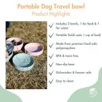 Barkin’ Trails Travel Dog Bowls, Portable Outdoor Water, BPA-Free Water Bowl Set, Food Grade Plastic Dog Travel Bowl, Dog Camping Essentials, Travel Container