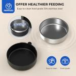 PAPIFEED Automatic Cat Feeder 3L/12 Cup,2.4G WiFi Pet Feeder with APP Control for Remote Feeding, 1-10 Meals Low Power Automatic Cat Food Dispenser with Stainless Steel Bowl, Easy Clean Detachable