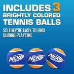 Nerf Dog Tennis Ball Blaster Dog Toy Gift Set, Tennis Ball Dog Fetch Toy Launches up to 50 ft, Dog Ball Thrower for All Breeds Includes Green Tennis Ball Launcher and 3 Dog Tennis Balls