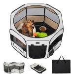 Petsfit Portable Dog Playpen with Waterproof Mat