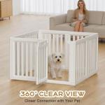 LoveTail Clear Dog Playpen with Door, 8 Panels