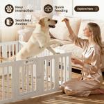 Portable Large Dog Playpen with Door for Indoor/Outdoor