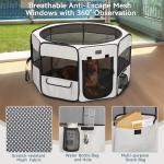 Petsfit Portable Dog Playpen with Waterproof Mat