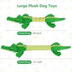 Letsmeet Plush Squeaky Alligator Dog Toy