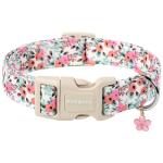 Cute Pink Flower Dog Collar for All Sizes