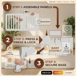 Portable Large Dog Playpen with Door for Indoor/Outdoor