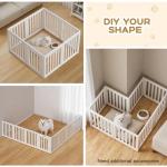 LoveTail Clear Dog Playpen with Door, 8 Panels