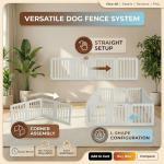 Portable Large Dog Playpen with Door for Indoor/Outdoor