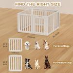 LoveTail Clear Dog Playpen with Door, 8 Panels