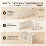 Portable Large Dog Playpen with Door for Indoor/Outdoor