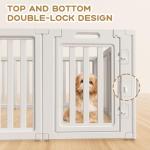 LoveTail Clear Dog Playpen with Door, 8 Panels