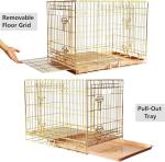 Homey Pet 24" Gold Folding Dog Crate