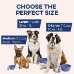 Collapsible Dog Bowl - 12 oz Silicone Travel Bowl