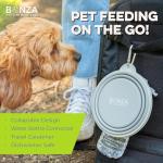 Collapsible Dog Bowl - 12 oz Silicone Travel Bowl