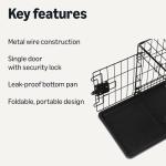 Amazon Basics Foldable Metal Dog Crate, 18 x 12 in