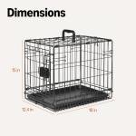 Amazon Basics Foldable Metal Dog Crate, 18 x 12 in