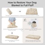 Bedsure Washable Fluffy Dog Blanket for Medium Dogs