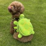 Cute Turtle-Shaped Dog Backpack Harness with Leash
