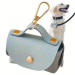 Leather Poop Bag Holder Dispenser for Leashes