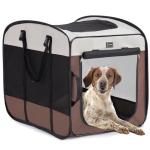 Portable Dog Crate for Medium Dogs - Brown