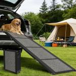 Folding Dog Ramp for Cars and SUVs 63"x17