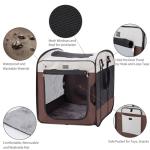 Portable Dog Crate for Medium Dogs - Brown