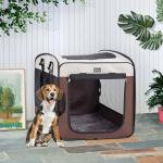 Portable Dog Crate for Medium Dogs - Brown