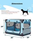 Collapsible 26-Inch Dog Crate for Travel