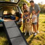 Folding Dog Ramp for Cars and SUVs 63"x17
