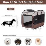 Portable Dog Crate for Medium Dogs - Brown