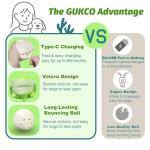 GUKCO Interactive Plush Dog Toy with Bouncing Ball
