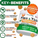 Natural Flea and Tick Chews for Dogs - 170 Count
