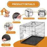 Medium 36 Inch Portable Dog Crate with Lock