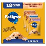 Pedigree Wet Dog Food Variety Pack, 18 Pouches