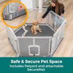 MyPet Freestanding 6-Panel Light Gray Pet Pen