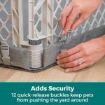 MyPet Freestanding 6-Panel Light Gray Pet Pen