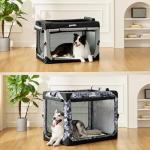 ZOMISIA 36" Collapsible Dog Crate for Large Dogs