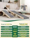Foldable Dog Ramp with 4 Adjustable Heights