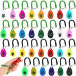 Hiboom 30 Colorful Dog Training Clickers Set