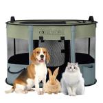 Foldable Indoor Outdoor Dog Cat Playpen - Green