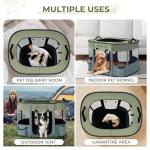 Foldable Indoor Outdoor Dog Cat Playpen - Green